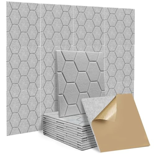 Acoustic Wall Panels Self Adhesive 12 Pack