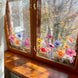 Colorful Window Film Privacy Vinyl Frosted Window Film No Glue Stained Glass Window Film Removable Floral Static Cling Films for Kitchen
