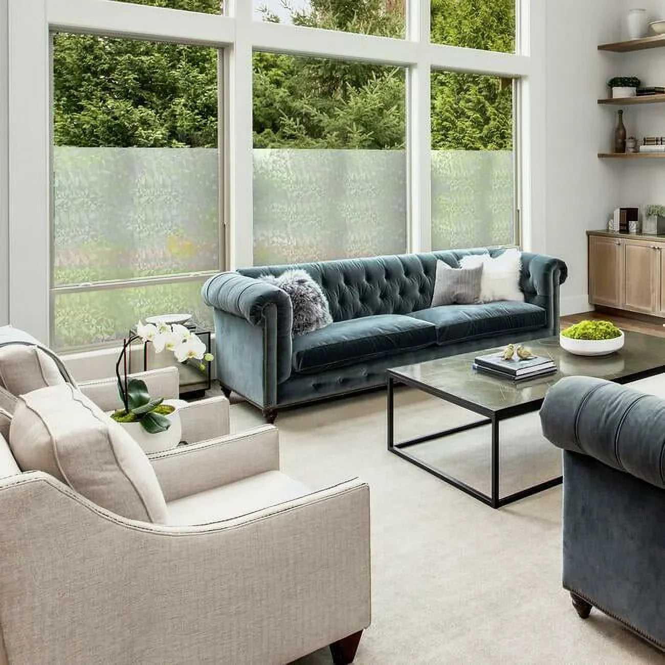 RoomMates Etched Glass Privacy Window Film