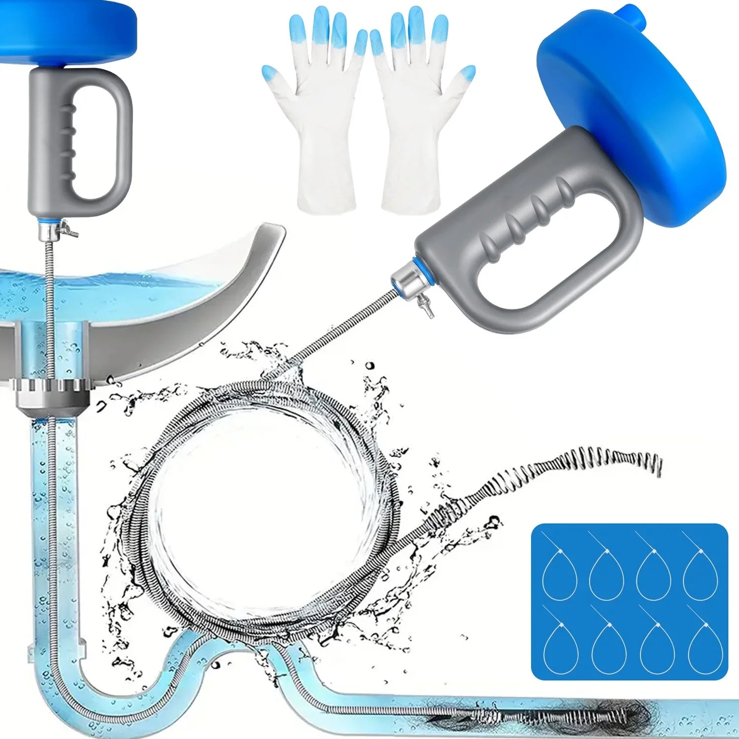 Heavy Duty Pipe Drain Clog Remover for Bathtub Drain, Bathroom Sink, Kitchen Cleaning