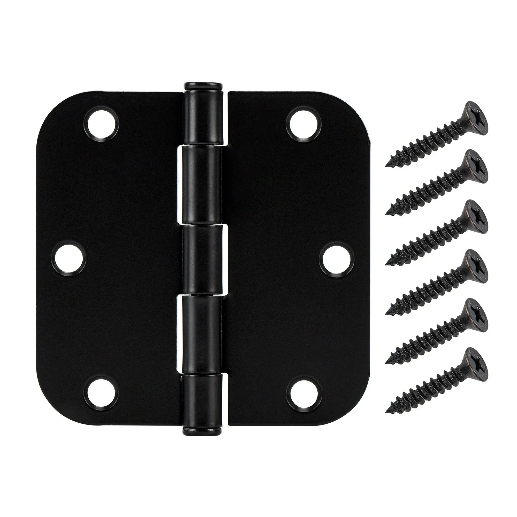 Hyper Tough 3-1/2 in. x 5/8 in. New Radius Oil Rubbed Bronze Squeak-Free Door Hinge, 1 Piece